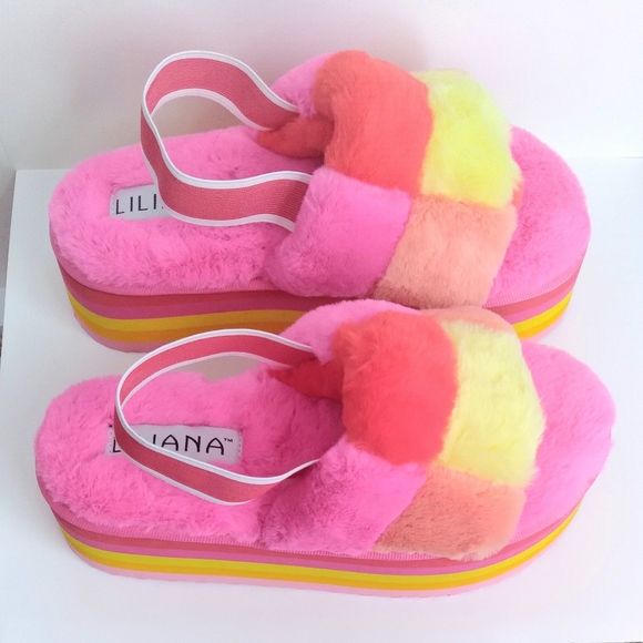 Pink Multicolored Platform Slide - Picture 5 of 6